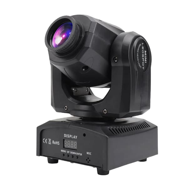 Mini RGB LED Scenelykta, 30W Effekt, 8 Färgmönster,EU-kontakt, svart