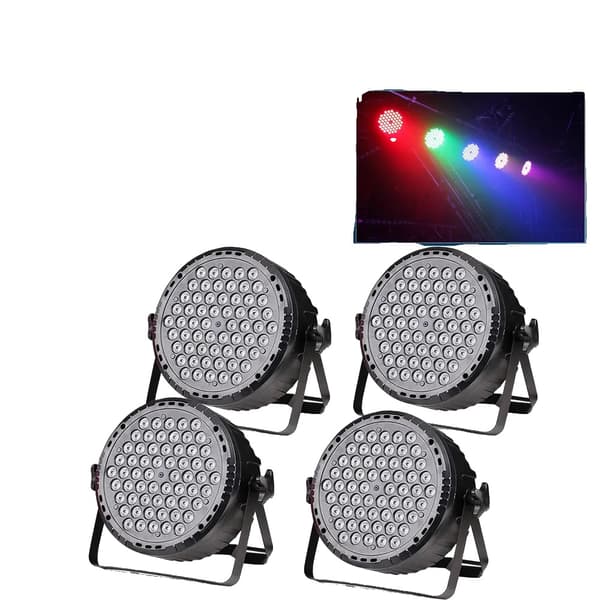 Scene Belysning, 4PCS 60LED, RGB Farveblanding,EU stik, 4STK 60LED