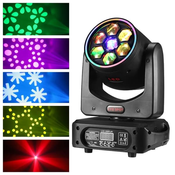 150W Bee Eye Moving Head Light, DMX Kontrol, 540 Grad Pan,1 LYS, EU Stik