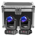 Miniatyrbillede 1 af 2: Beam Moving Head Lights, 150W Effekt, 18 Prisme,2Pcs Lys Med Etui, Eu stik