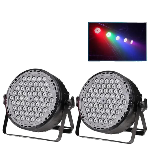 LED Par Lygter, RGB 3-i-1 Fuld Farve, 60 LED'er,Eu stik, 60 LED 2PC