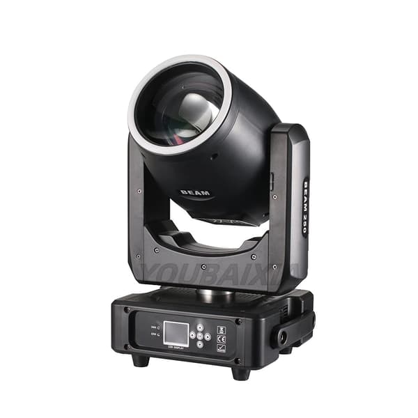 Flytbar hovedlys, 230W strøm, DMX-kompatibelt,EU stik, 250W 8R stråle