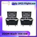 Miniatyrbillede 2 af 2: LED Moving Head Light, 19X15W RGBW Kilde, Justerbar Fokus,2PCS tom Kasse