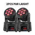 Miniatyrbillede 2 af 2: Mini Moving Head Belysning, 105W Effekt, Alsidig Sceneeffekt,EU stik, 2pcs Sort