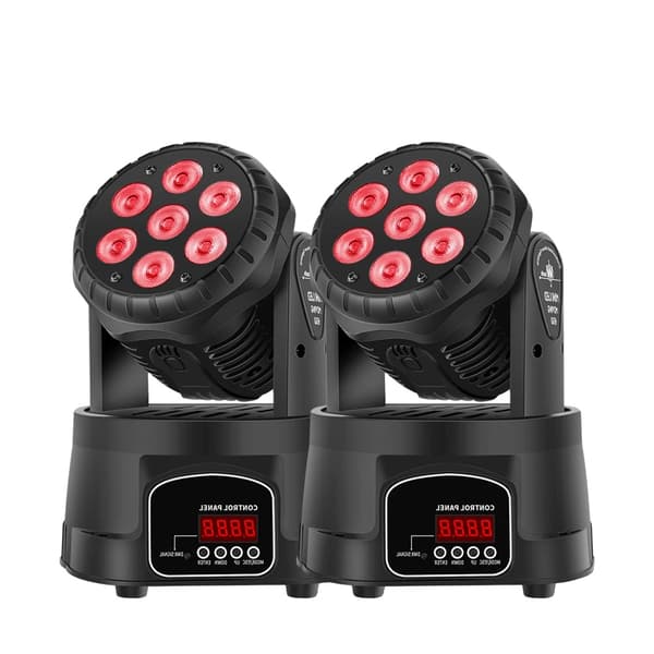 Mini Moving Head Belysning, 105W Effekt, Alsidig Sceneeffekt,EU stik, 2pcs Sort