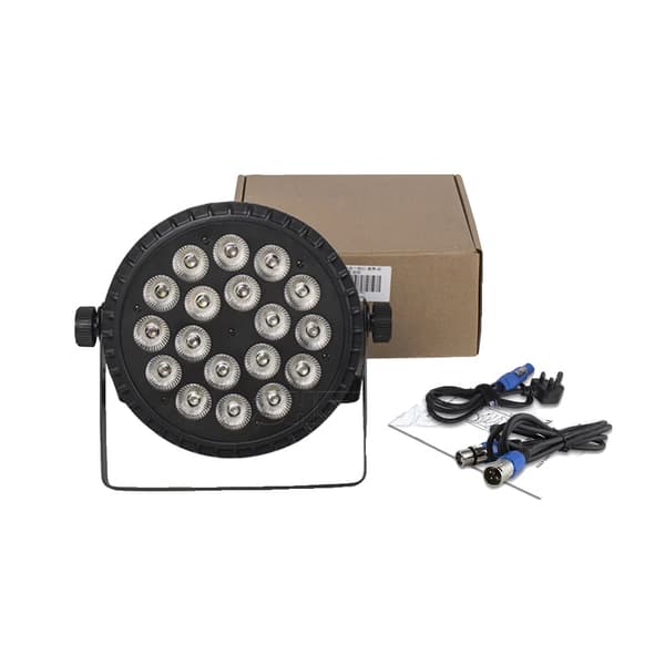 LED Par Lys, 18x18W RGBWA + UV, Vandtæt IP65,NE Vandtæt 18x18W, Eu stik