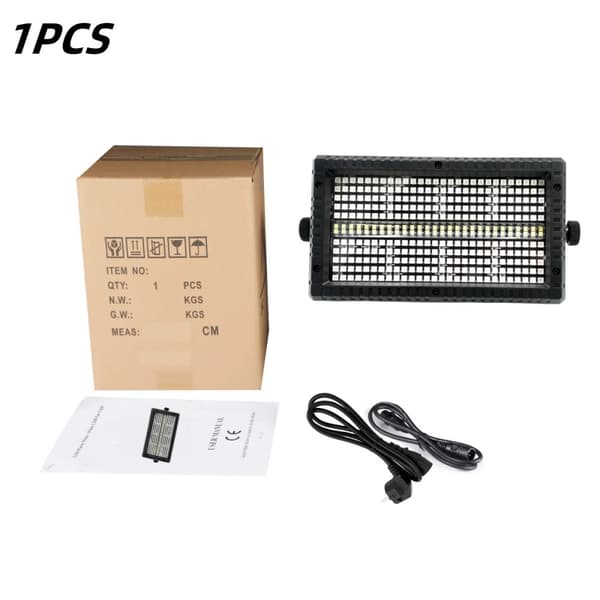 LED Strobe-ljus, 60W effekt, RGBW-färgblandning,EU-plugg, 1PCS LAMPOR