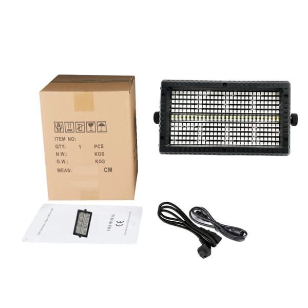 LED Strobe-ljus, 60W effekt, RGBW-färgblandning,EU-plugg, 1PCS LAMPOR