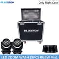 Miniatyrbillede 2 af 2: LED Moving Head Zoom Wash Light, RGBW Farver, Nøglefunktion Drift,Eu stik, KUN 1 dual case