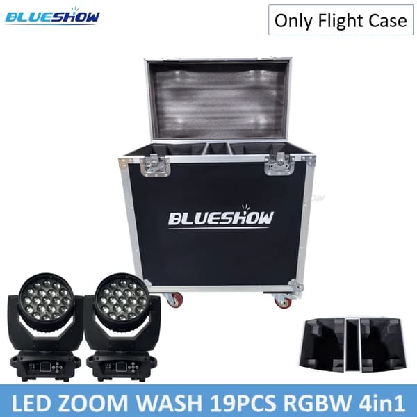LED Moving Head Zoom Wash Light, RGBW Farver, Nøglefunktion Drift,Eu stik, KUN 1 dual case