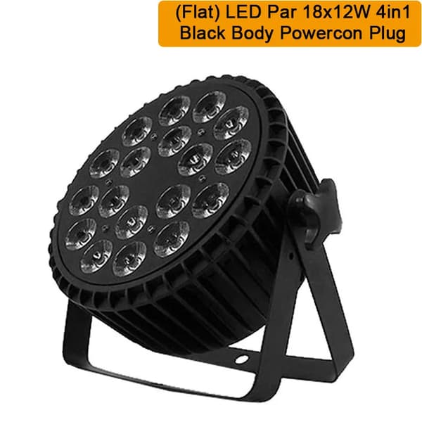 Højeffektiv LED Par-lys, 324W, 6/10 DMX-styringskanaler,Flad 4IN1 Sort Powe-a, Eu stik
