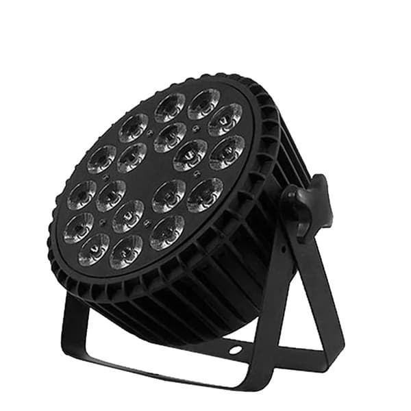 Højeffektiv LED Par-lys, 324W, 6/10 DMX-styringskanaler,Flad 4IN1 Sort Powe-a, Eu stik