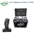 Miniatyrbillede 2 af 2: 230W 7R Beam Moving Head Light, 16 CH DMX Kontrol, 14 Farver & 17 Gobos,Nøglemodel, 1 Flightcase 2in1