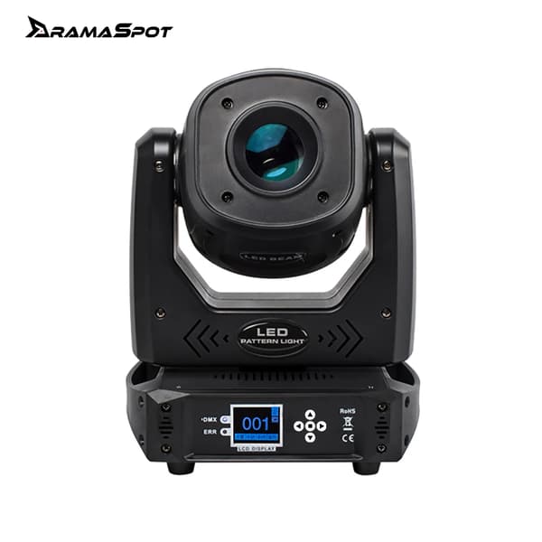 DramoSpot 100W LED Moving Head Light, 14 DMX Kanaler, Strålevinkel,6prism 100W, EU stik