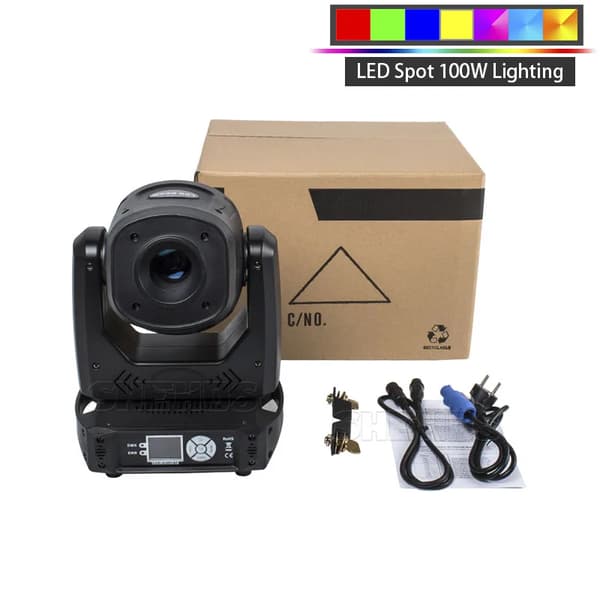 LED Spot 100W Lampa, 14 DMX Kanaler, Dynamiska GOBO-mönster,EU-plugg, LED Spot 100W Ljus