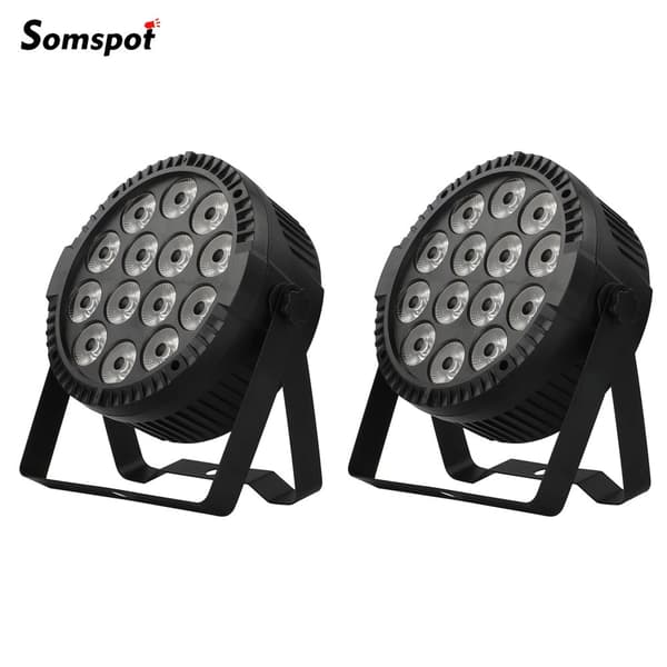 Par-lampor, 14 RGBW LED-lampor, röststyrning, mini-storlek,EU-plugg, 2ST