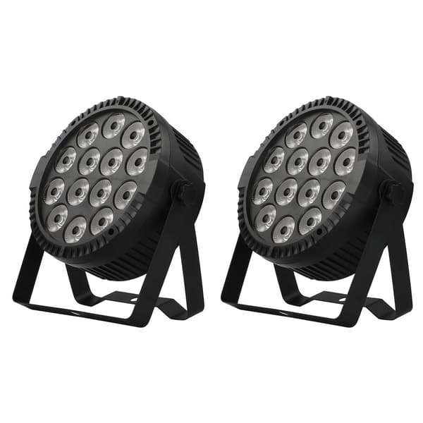 Par-lampor, 14 RGBW LED-lampor, röststyrning, mini-storlek,EU-plugg, 2ST