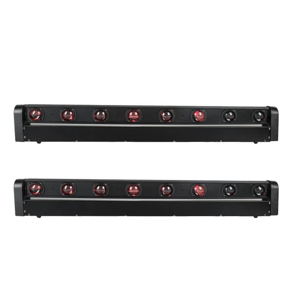 LED Moving Head Belysning, RGBW, Flykasse,2PCS, EU stik