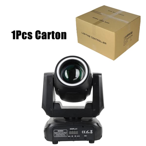 Mini LED Beam Spot Moving Head Light, 150W Effekt, 6-Färgers Regnbågeffekt,EU-plugg, 1Pcs Kartong