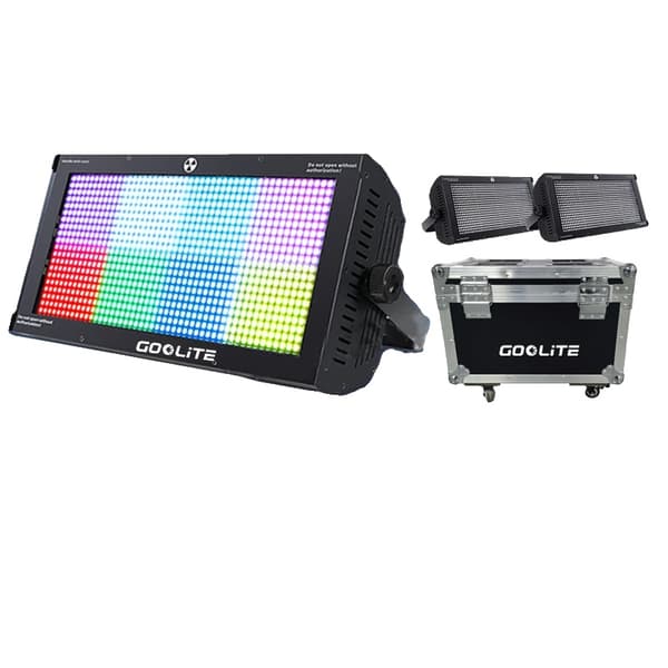 RGB Stroboskopljus, 960 LED-lampor, 250W effekt,2 Ljus och 1 Fodral