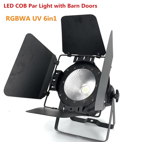 200W LED COB Par-lampa, Varm Kall Vit 2i1, RGBWA UV 6i1,EU-plugg, RGBWA UV 6in1