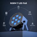 Miniatyrbillede 3 af 4: LED Par Lygter, 7x3W RGBW LED'er, 8 CH DMX Kontrol,EU-stik