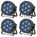 Miniatyrbillede 1 af 4: LED Par Lygter, 7x3W RGBW LED'er, 8 CH DMX Kontrol,EU-stik