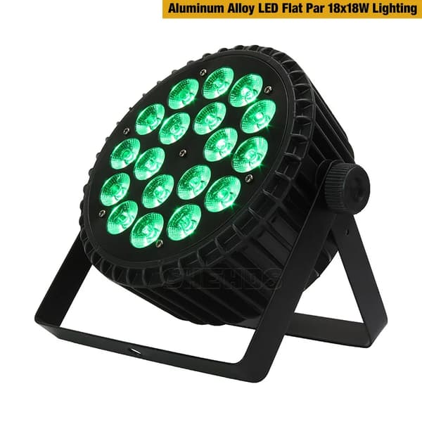 LED Scene Belysning, 18x12W Quad-farve, 18x18W RGBWA + UV,Aluminium par 18x18w, EU -stik