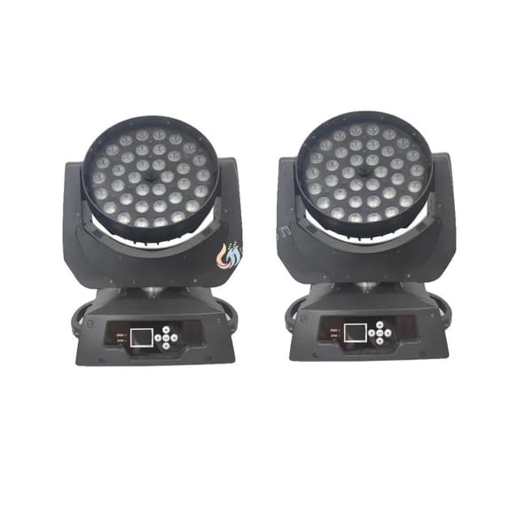 LED Moving Head Light, 36x18W RGBWAUV, DMX512 Kontrol,2 lys, 4 i 1