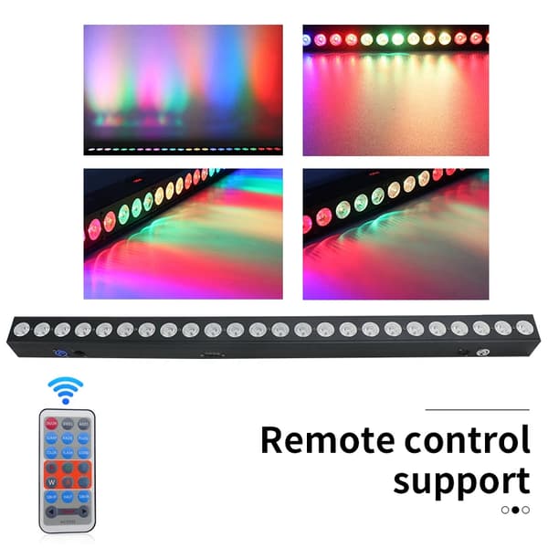LED Vasker, 80W Effekt, 24 x 3W RGB Lyskilde,Fjernbetjening RGBW, 4 stk