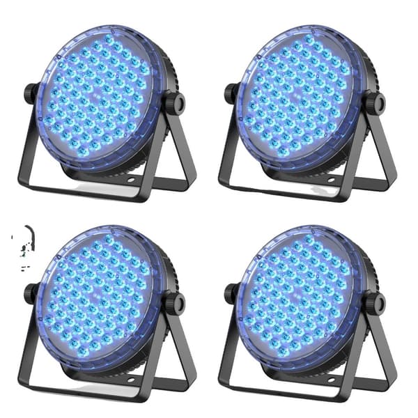 LED DJ Par Lys, Høj Lysstyrke, Trådløs Fjernbetjening,EU stik, ZQ01638-4Pcs