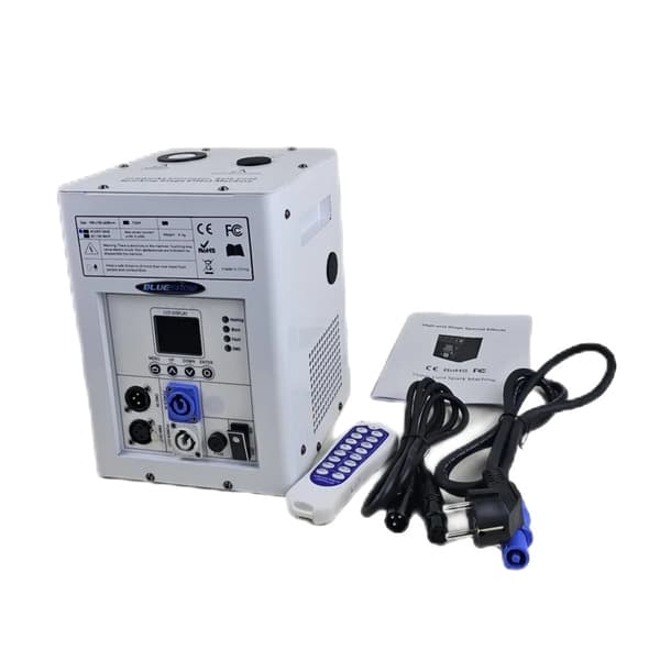 Kold Funkmaskine, 750W Effektudgang, DMX Kontrol,1 Maskine, Hvid skal