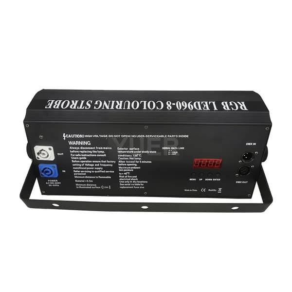 Aluminium Strobe Blitzlys, 280W Effekt, RGBW LED Perler, DMX512 Kontrol