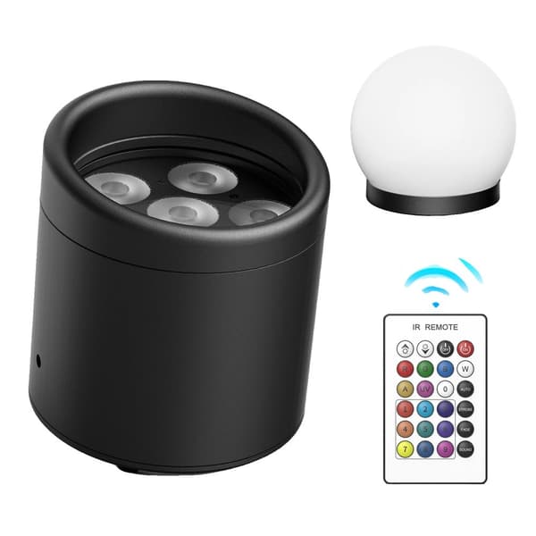 RGBWA+UV LED-lava valo, IP65 vesitiivis, 6-in-1 väri sekoitus,musta, EU-plugi