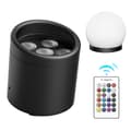 Pikkukuva 1 / 2: RGBWA+UV LED-lava valo, IP65 vesitiivis, 6-in-1 väri sekoitus,musta, EU-plugi