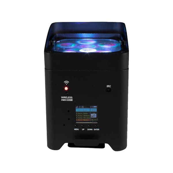 Smart LED Par Lys, 6in1 RGBAW+UV Farveblanding, 108W Effekt,6x18W 6in1 RGBAWUV, EU-stik