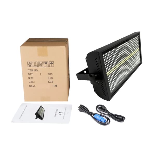 LED Strobelys, 250W Effekt, Flere Kontrolmuligheder,EU stik, 1STK