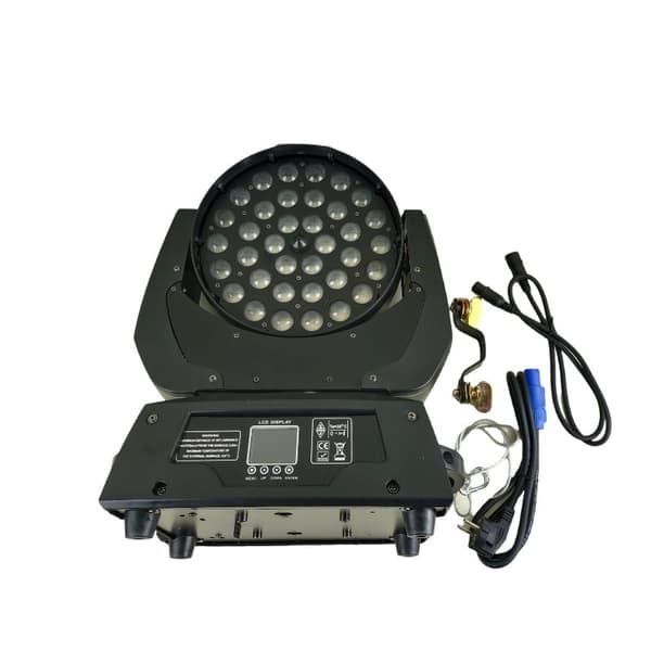 LED Wash Zoom Moving Head Light, DMX Scene Lys, Professionel Scene Belysningseffekt,Rgbwauv 6in1, 1 Lys
