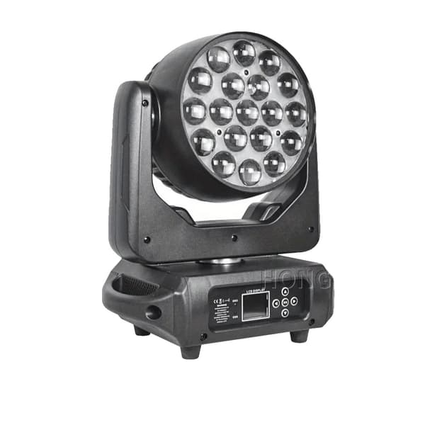 Scenljus, 19X15W RGBW 4i1 LED, 540° panorering, 180° lutning,Svart, EU-plugg