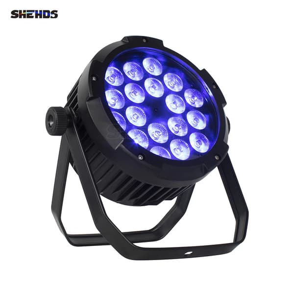 LED Par Lys, Vandtæt, Avanceret DMX Kontrol,Vandtæt 18x18w, EU -stik