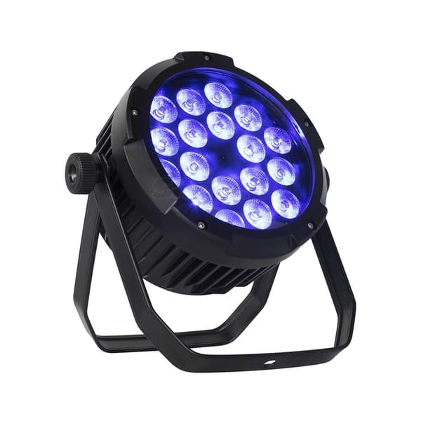 LED Par Lys, Vandtæt, Avanceret DMX Kontrol,Vandtæt 18x18w, EU -stik