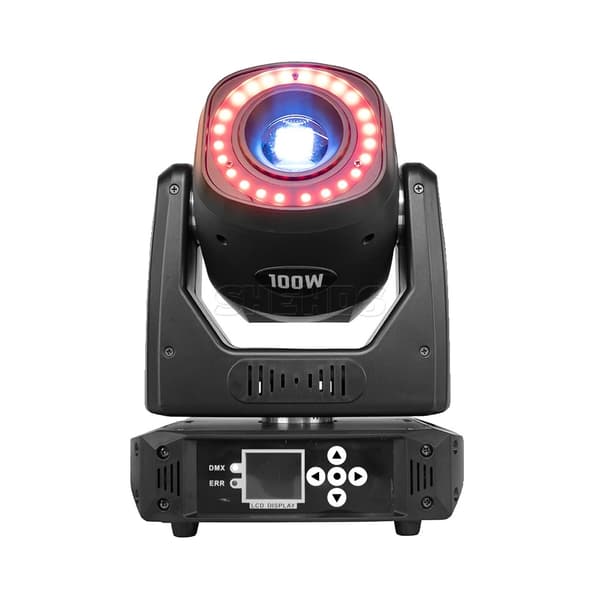 100W LED Rörligt Huvudljus, DMX-kontroll, Självständig Design,Eu plugg, Ring
