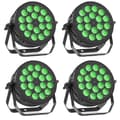 Pikkukuva 1 / 2: RGBW LED -lava Par-valo, 18x8W teho, DMX-ohjaus,ZQ01244-4Pcs, EU-plugi