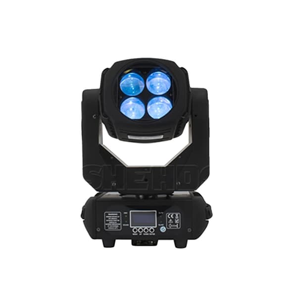 4x25W RGBW Liikkuva LED-valo, DMX-ohjaus, pitkä käyttöikä,EU-pistoke, 1 kpl 4x25w