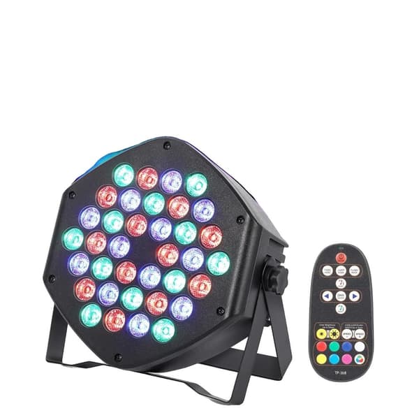 LED DJ Par-lampa, 36 RGB LED-lampor, fjärrkontroll,1 styck
