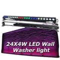 Miniatyrbillede 1 af 4: YUER DMX LED Vaskelys, 24X4W RGBW, 100W Effekt,EU -stik
