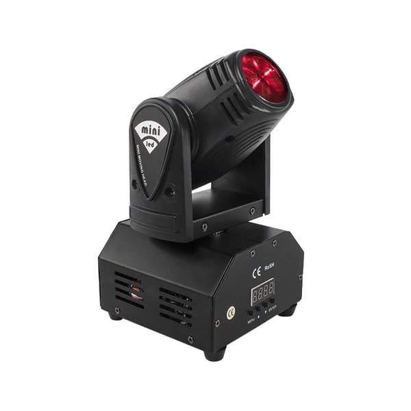 Mini LED Strålkastare med Rörlig Huvud, 10W Effekt, 540° Pan, 270° Tilt,4st 10w, EU