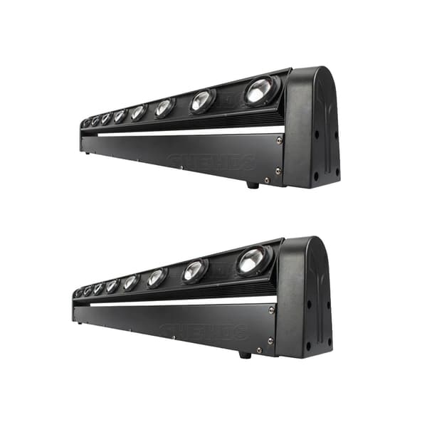 8x12W Strålebar Lys, RGBW LED Belysning, DMX Kontrolkanaler,2STK 8x12w, EU-stik