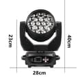 Miniatyrbillede 2 af 4: Bevægelseslys, 19x15W RGBW LED'er, 16 graders strålevinkel, DMX kontrol