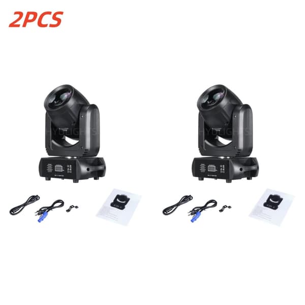 Mini LED Moving Head Light, 150W Beam Spot, DMX Scene Lys,2 stk 150W Beam Spot, EU stik
